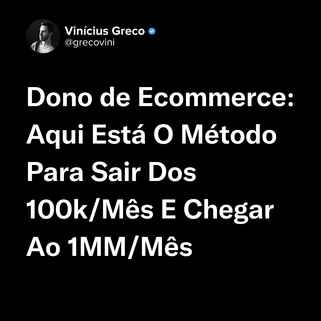 100k/Mês Ao 1MM/Mês